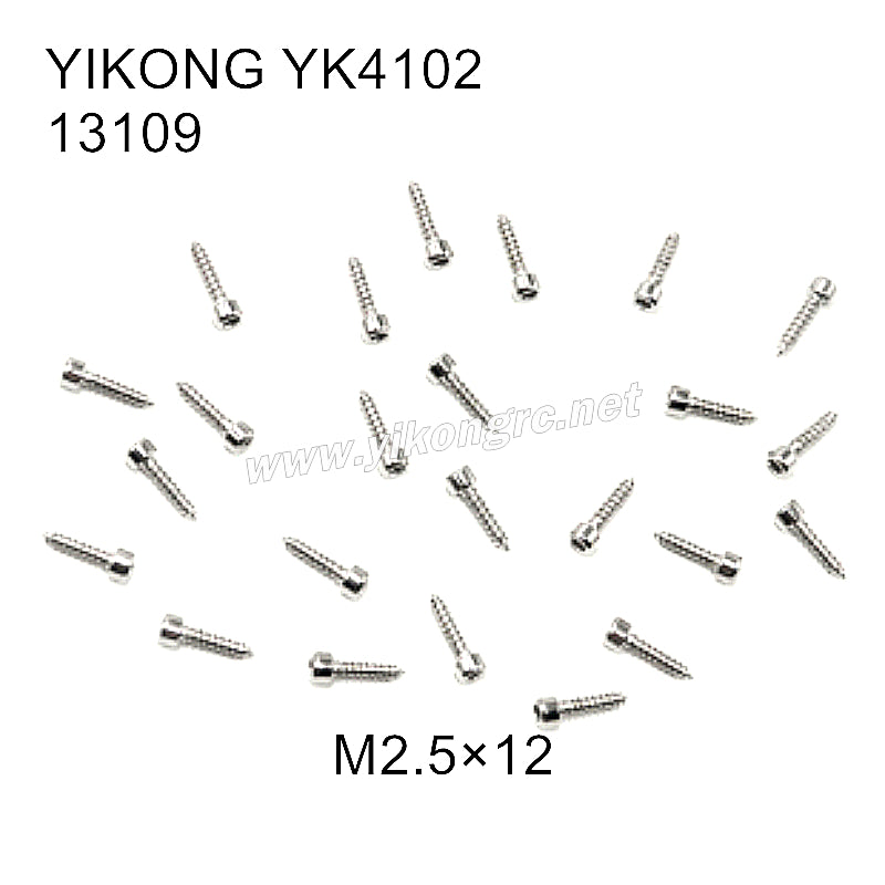YIKONG YK4102 Parts Cap Head Self Tapping Screws(M2.5x12) 13109