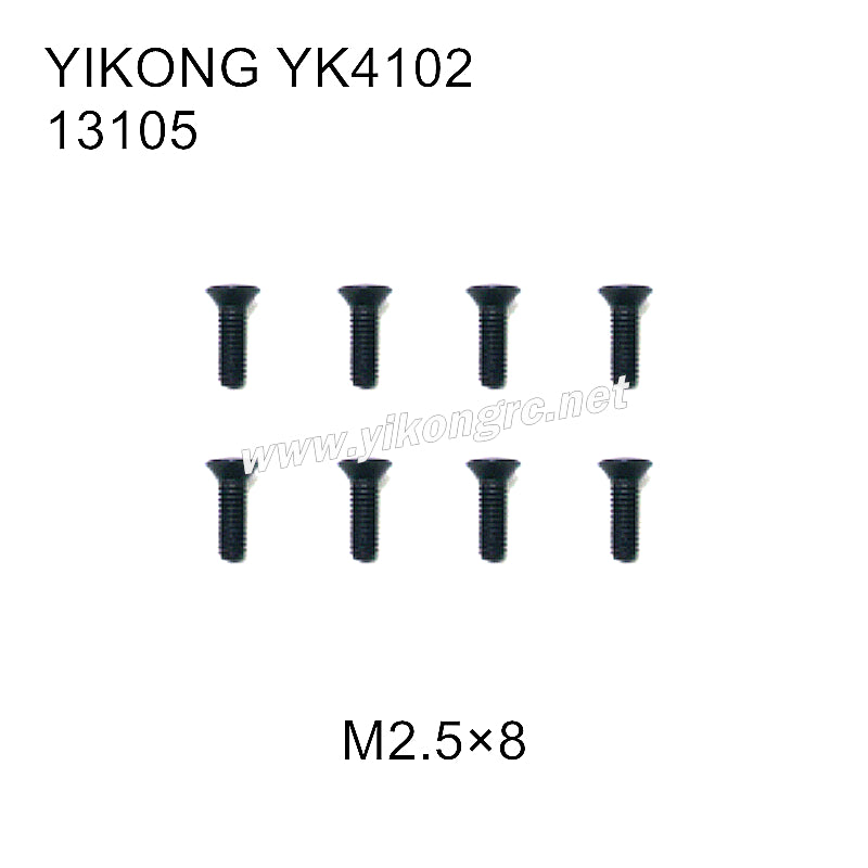 YIKONG YK4102 Parts Flat Head Screws(M2.5x8) 13105