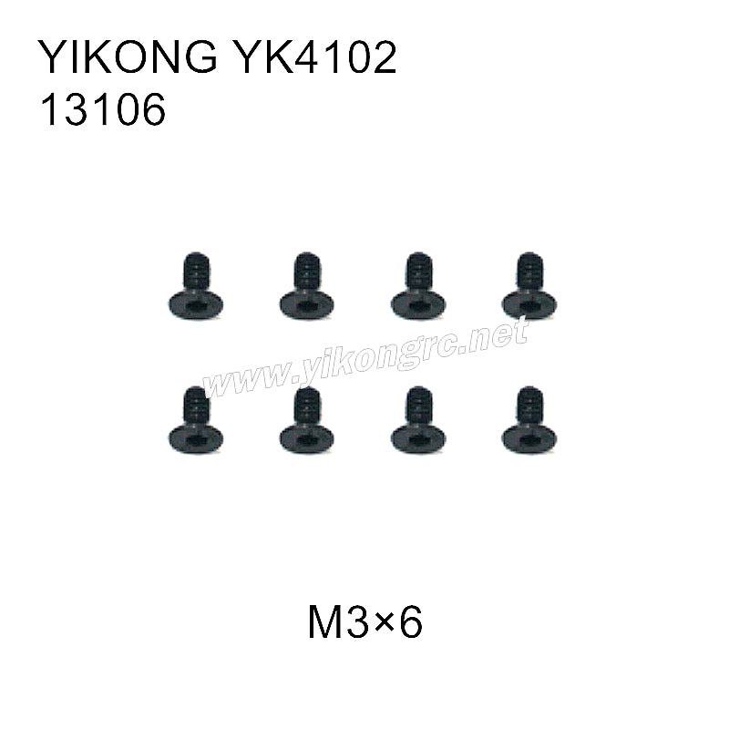 YIKONG YK4102 Parts Flat Head Screws(M3x6) 13106