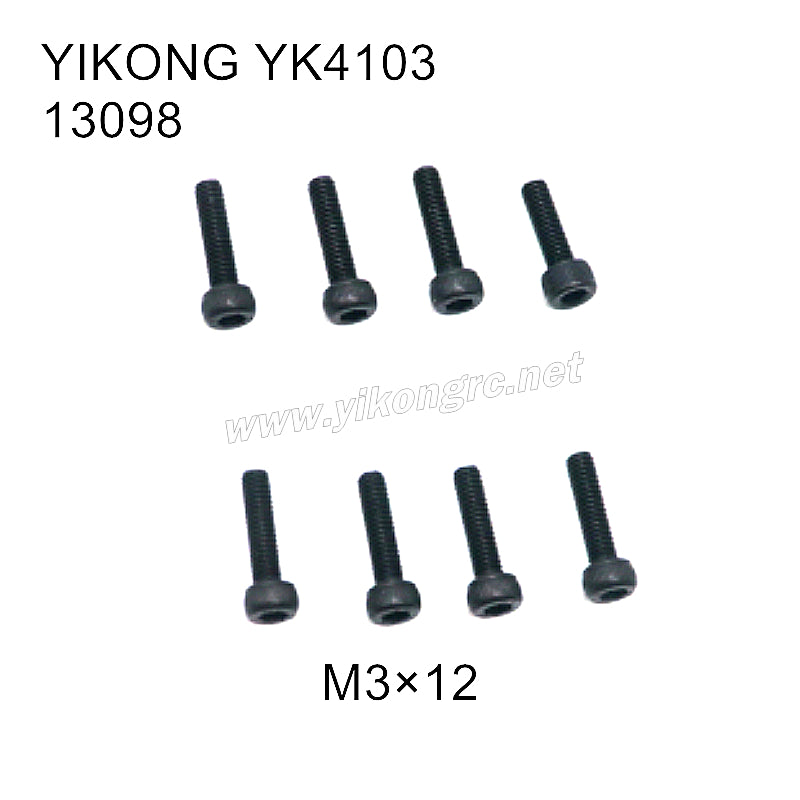 YIKONG YK4103 RC Crawler Parts Cap Head Screws(M3x12) 13098