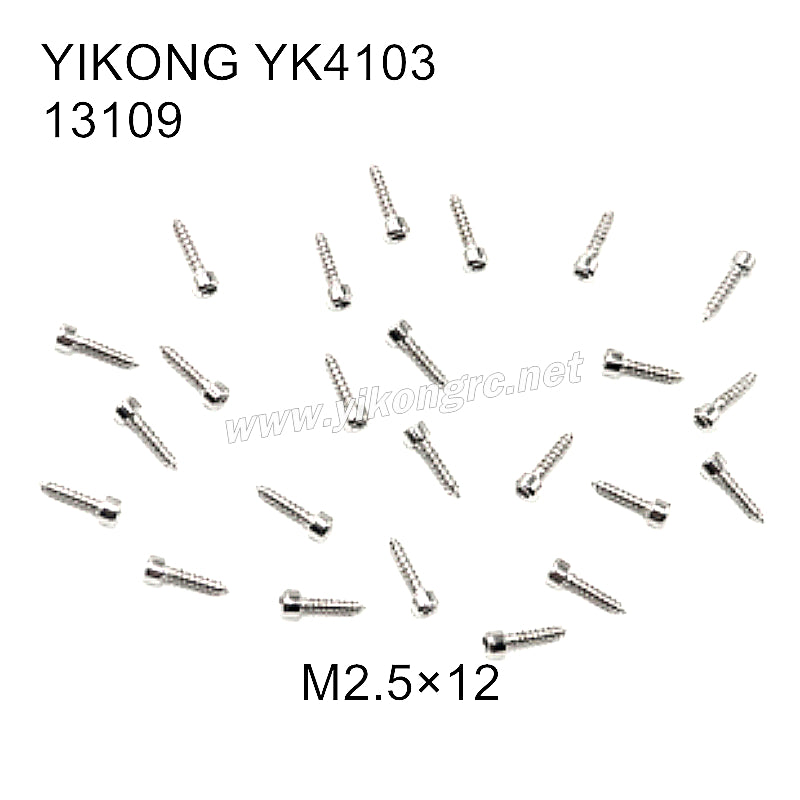 YIKONG YK4103 RC Crawler Parts Cap Head Self Tapping Screws(M2.5x12) 13109