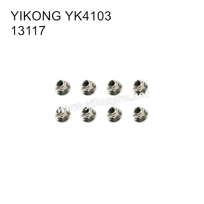 YIKONG YK4103 RC Crawler Parts Flange Lock Nuts (M4) 13117
