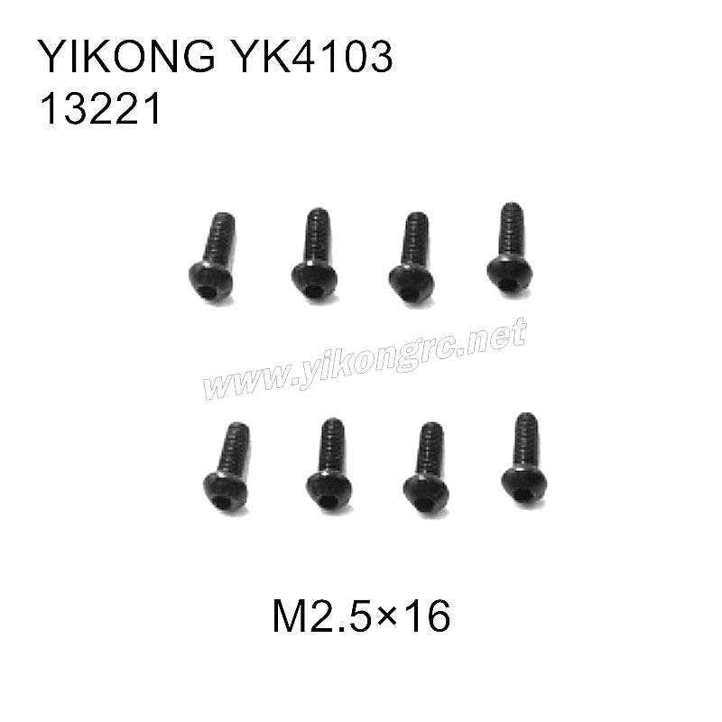 YIKONG YK4103 RC Truck Parts button head screws M2.5x16 13221