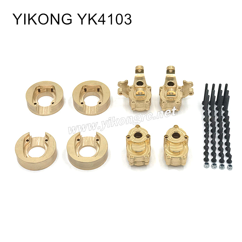 YIKONG YK4103 Upgrade Parts Brass Counterweight Front and Rear Cup top
