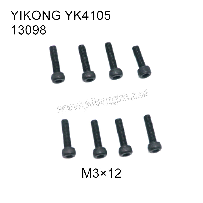 YIKONG YK4105 Parts Cap Head Screws (M3x12) 13098