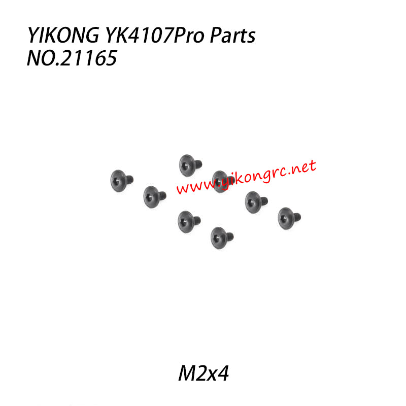 YIKONG YK4107Pro 1/10 RC Car Parts Pan Head Hex Socket Screws M2x4 21165
