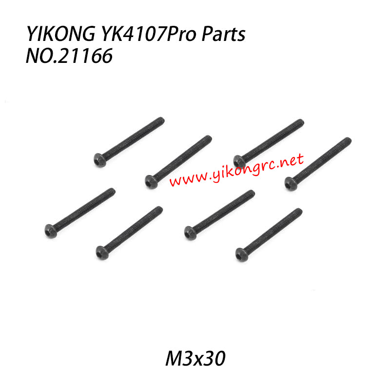YIKONG YK4107Pro 1/10 RC Car Parts Pan Head Hex Socket Screws (M3x30) 21166