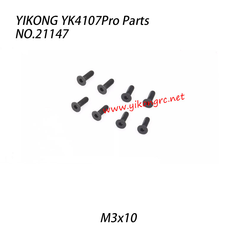 YIKONG YK4107Pro Parts Flat Head Socket Screw (M3x10) 21147