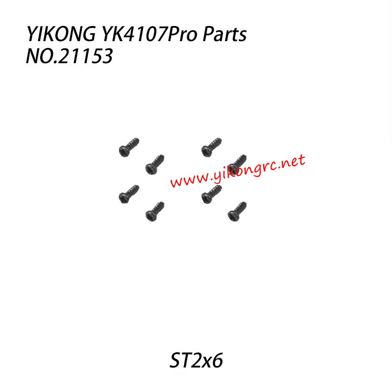 YIKONG YK4107Pro Parts Pan-Head Cross Self-Tapping Screw (St2x6) 21153