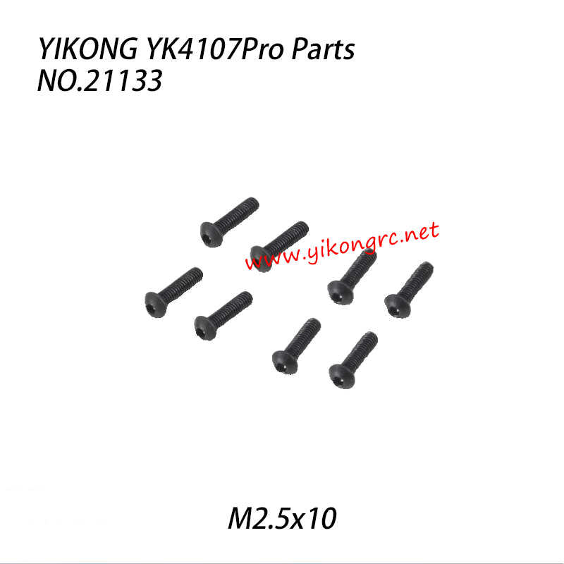 YIKONG YK4107Pro Parts Pan Head Hex Socket Screws (M2.5x10) 21133