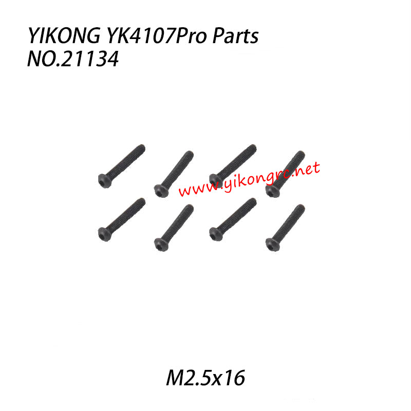 YIKONG YK4107Pro Parts Pan Head Hex Socket Screws (M2.5x16) 21134
