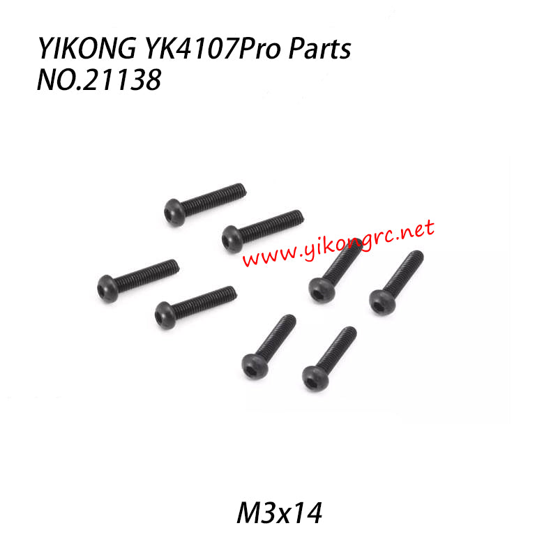 YIKONG YK4107Pro Parts Pan Head Hex Socket Screws (M3x14) 21138