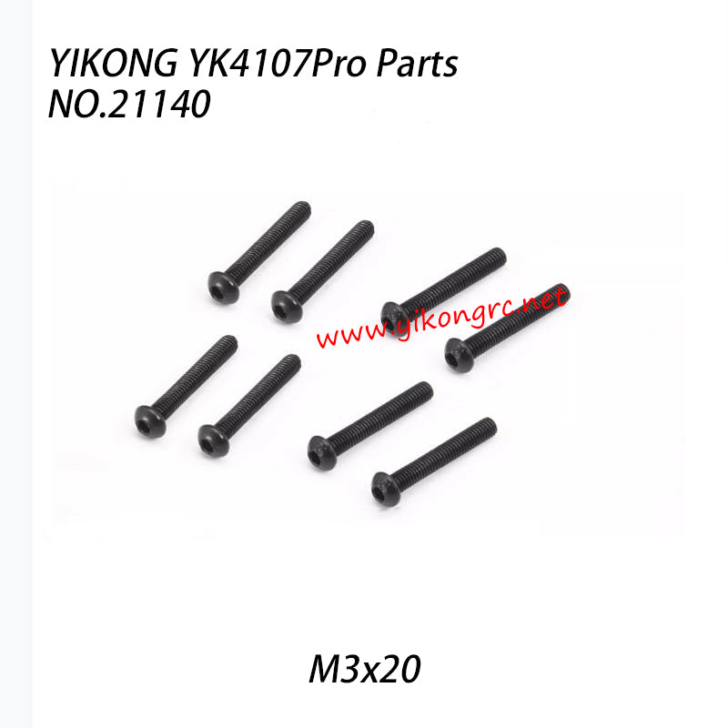 YIKONG YK4107Pro Parts Pan Head Hex Socket Screws (M3x20) 21140