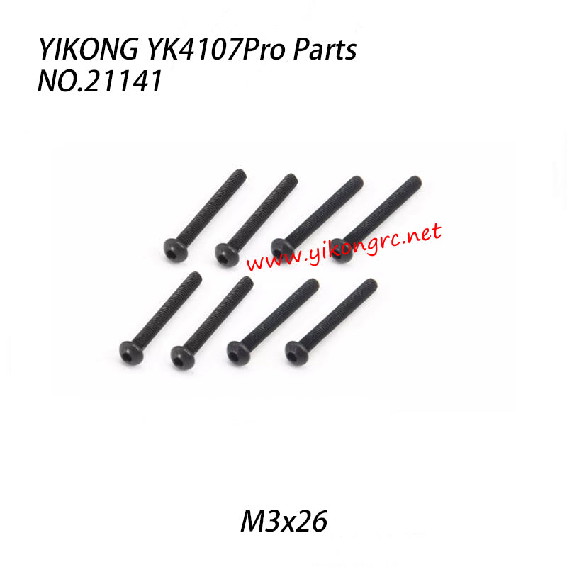 YIKONG YK4107Pro Parts Pan Head Hex Socket Screws (M3x26) 21141