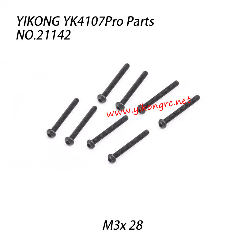 YIKONG YK4107Pro Parts Pan Head Hex Socket Screws M3x28 21142