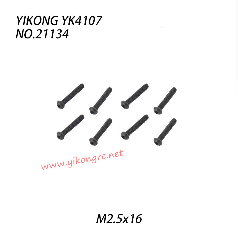 YIKONG YK4107 Parts Pan Head Hex Socket Screws M2.5x16 21134