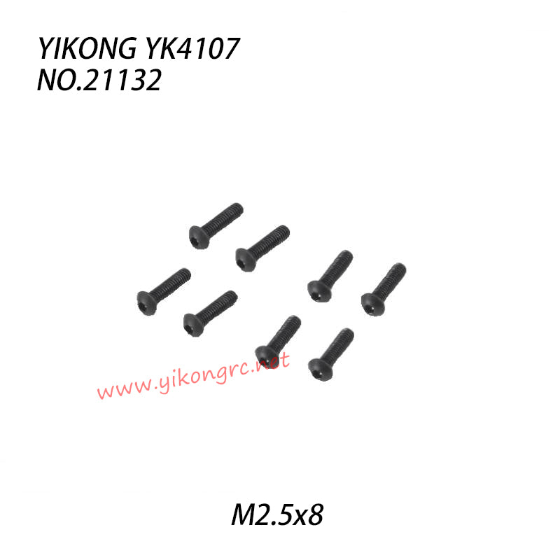 YIKONG YK4107 Parts Pan Head Hex Socket Screws M2.5x8 21132