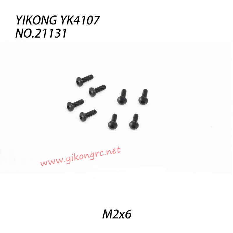 YIKONG YK4107 Parts Pan Head Hex Socket Screws M2x6 21131