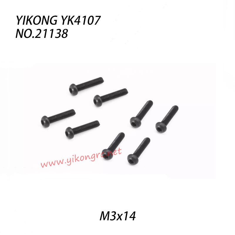YIKONG YK4107 Parts Pan Head Hex Socket Screws M3x14 21138