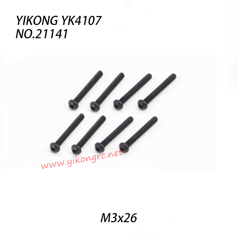 YIKONG YK4107 Parts Pan Head Hex Socket Screws M3x26 21141