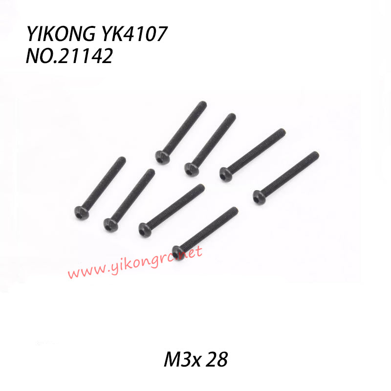 YIKONG YK4107 Parts Pan Head Hex Socket Screws M3x 28 21142