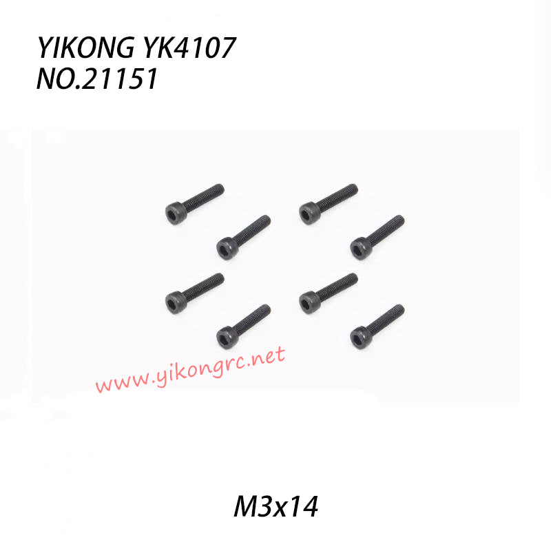 YIKONG YK4107 RC Truck Parts Cup Head Socket Head Screw M3x14 21151