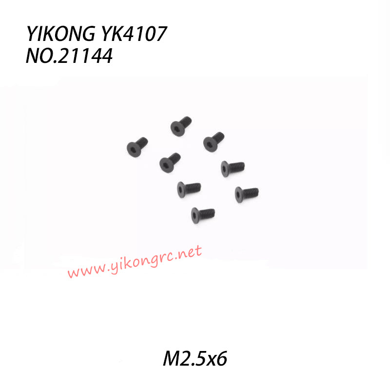 YIKONG YK4107 RC Truck Parts Flat Head Socket Screw M2.5x6 21144