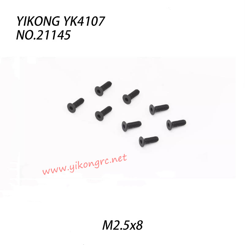 YIKONG YK4107 RC Truck Parts Flat Head Socket Screw M2.5x8 21145