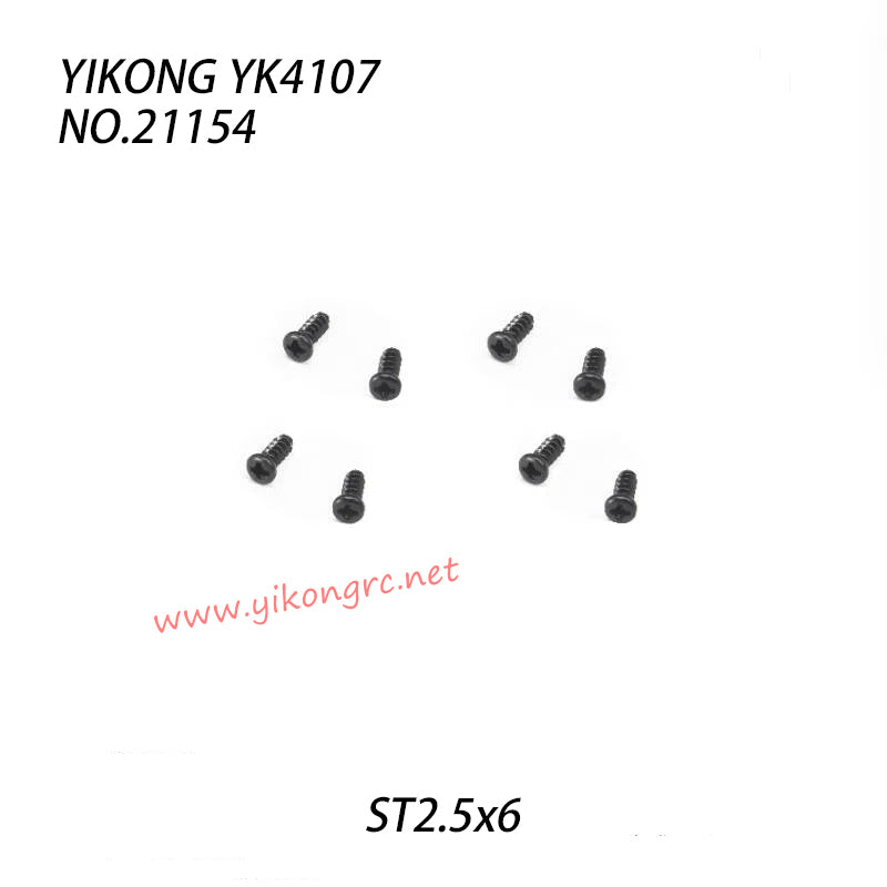 YIKONG YK4107 RC Truck Parts Pan-Head Cross Self-Tapping Screw St2.5x6 21154