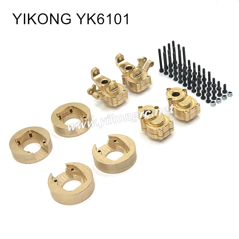 YIKONG YK6101 Upgrade Parts Brass Counterweight Front and Rear Cup left