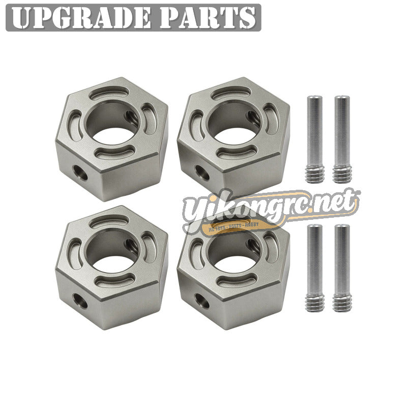 YIKONG YK7081 4WD RC Truck Upgrade Parts 17mm Hex Wheel Adapter silver