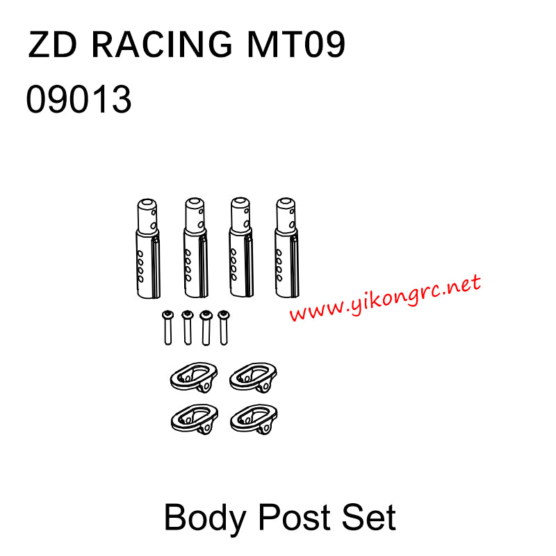 ZD Racing MT09 RC Truck Parts 09013 Body Post Set