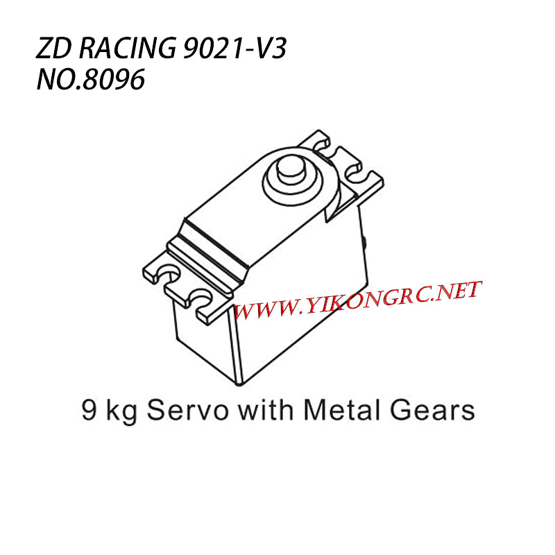 ZD RACING 9021-V3 RC Car Parts 9KG Servo With Metal Gears 8096