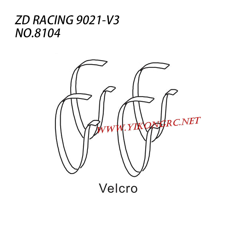 ZD RACING 9021-V3 RC Car Parts Velcro 8104