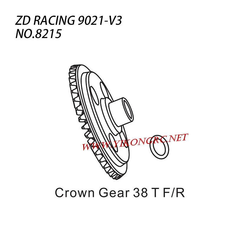 ZD RACING 9021-V3 RC Vehicle Parts Crown Gear 38T front or Rear 8215