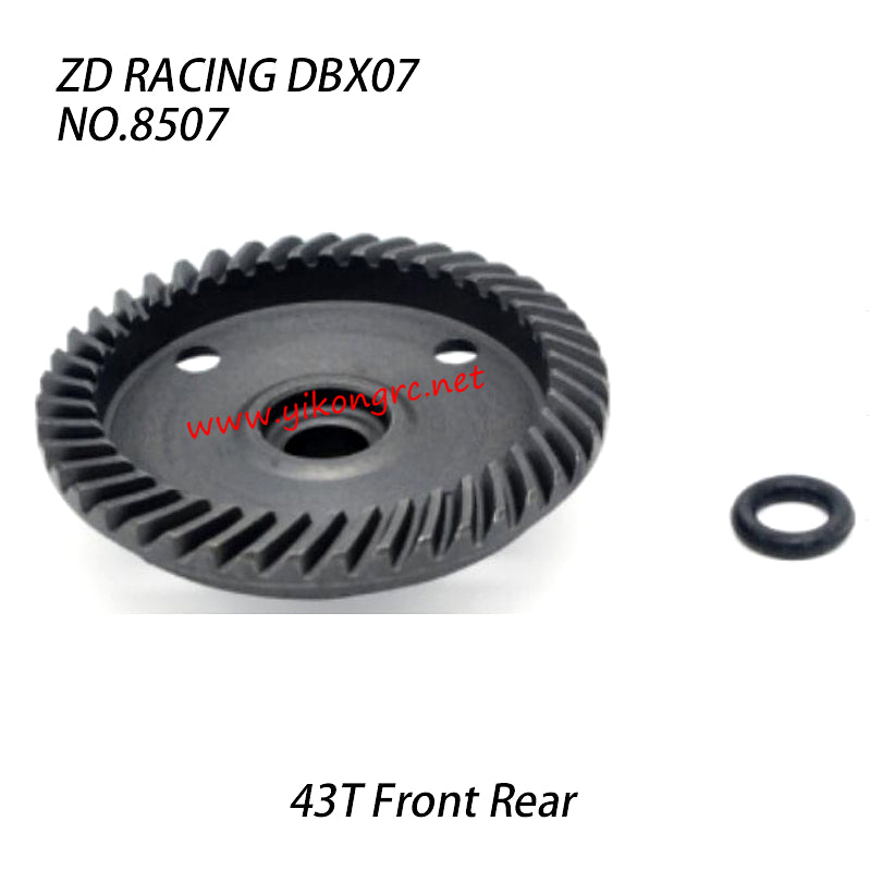 ZD RACING DBX-07 Parts 43T Front Rear Ring Gear CNC 8507