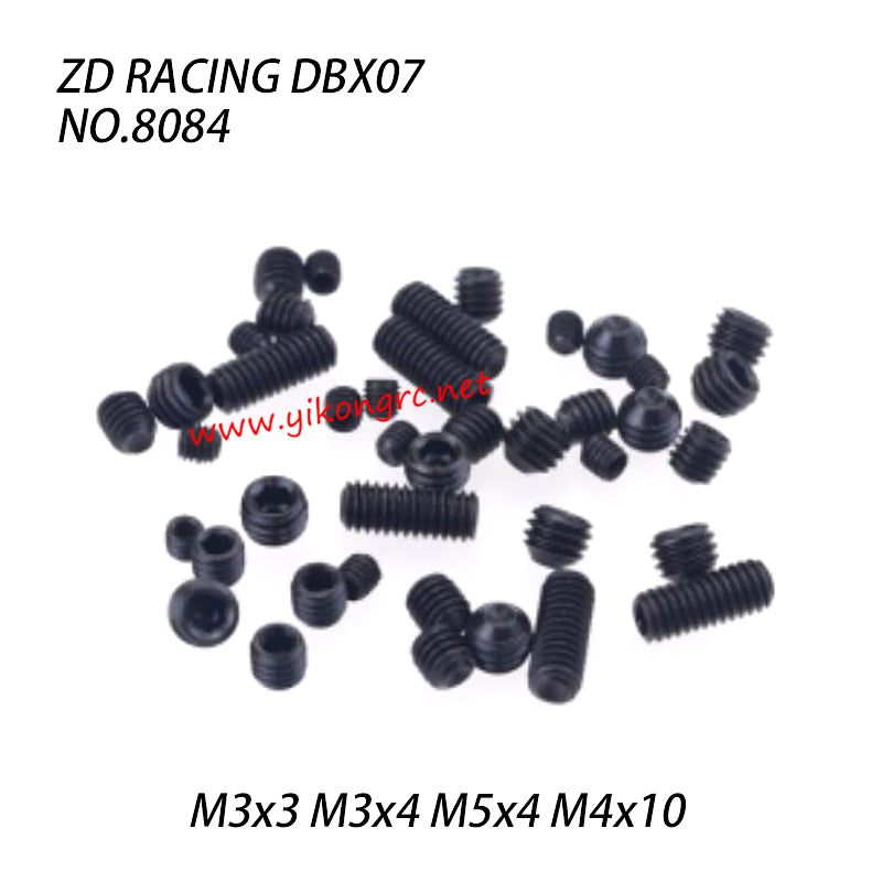 ZD RACING DBX-07 Parts All Machine Screw (M3x3 M3x4 M5x4 M4x10) 8084