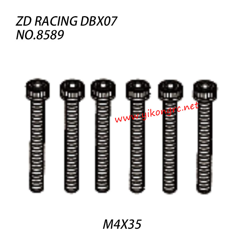 ZD RACING DBX-07 Parts Cap Screws (M4X35) 8589