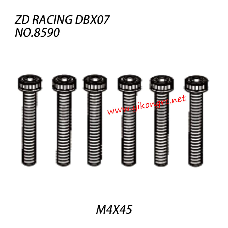 ZD RACING DBX-07 Parts Cap Screws (M4X45) 8590