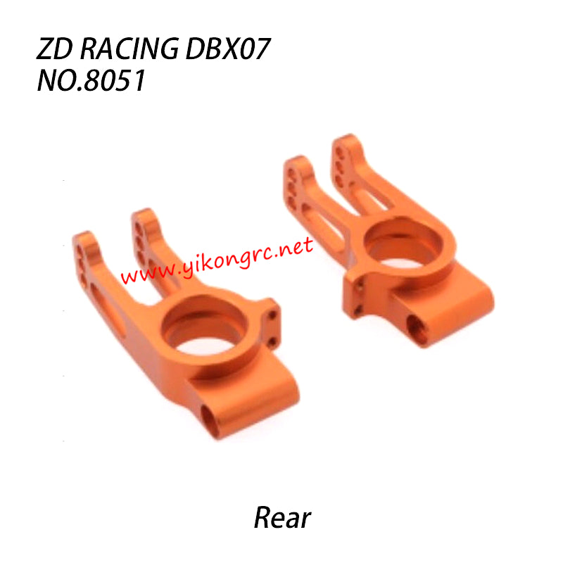 ZD RACING DBX-07 Parts Rear Hub Carriers 8051