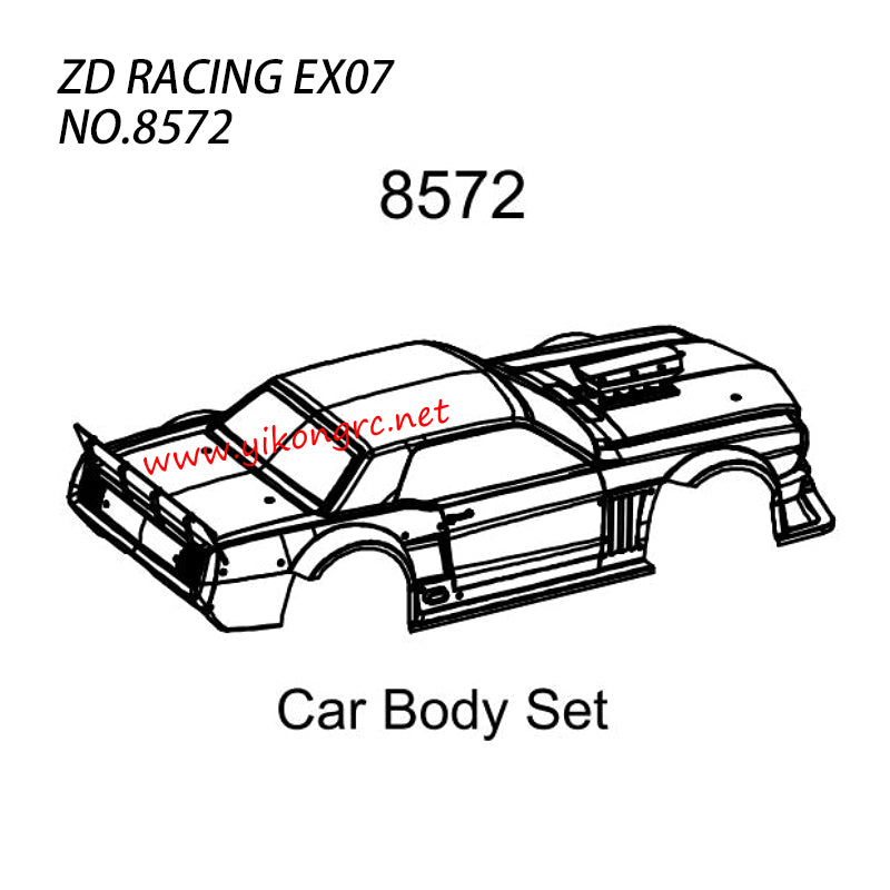 ZD RACING EX-07 RC Car Body Set 8572