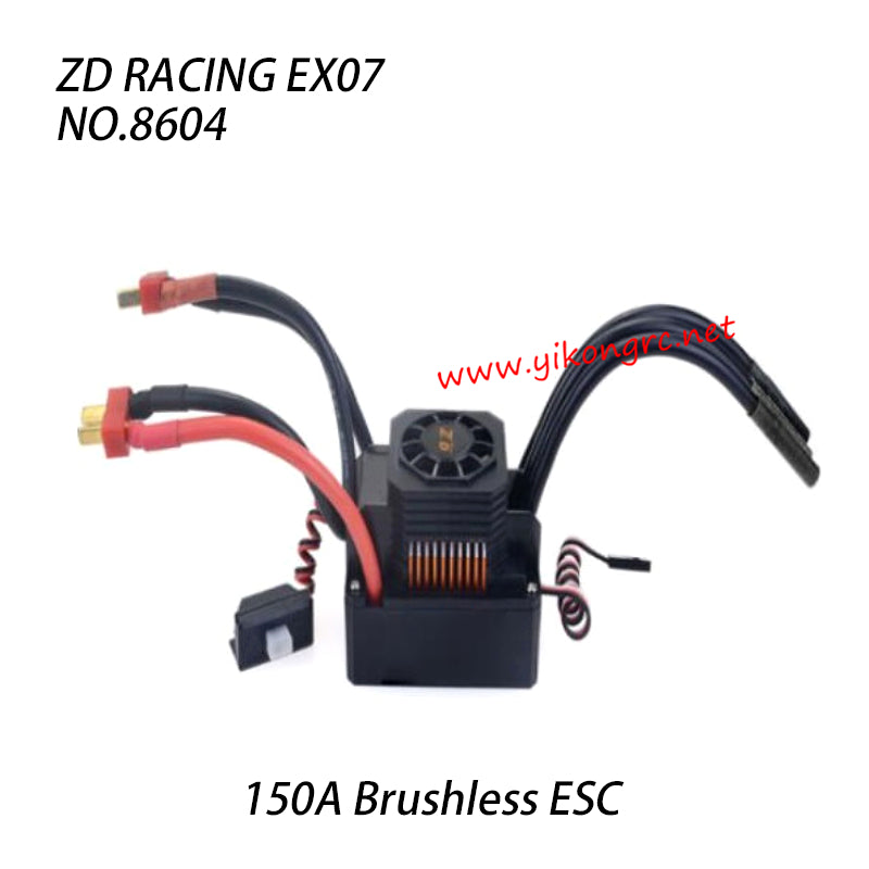 ZD RACING EX-07 RC Car Parts 150A Brushless ESC 8604 T plug