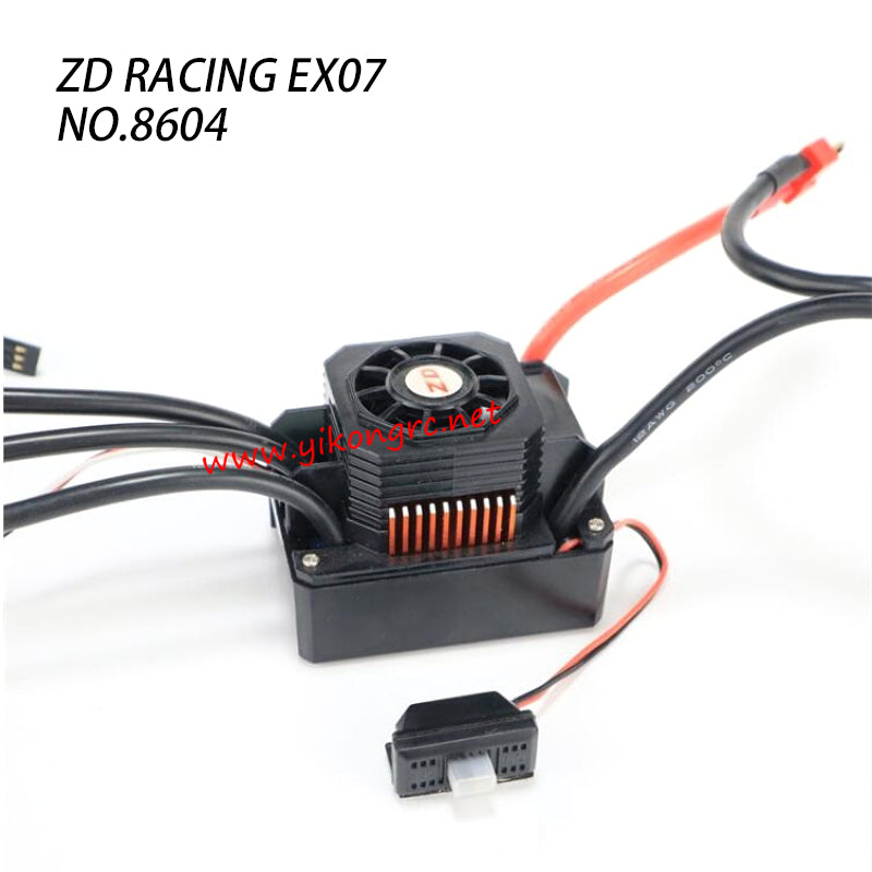 ZD RACING EX-07 RC Car Parts 150A Brushless ESC 8604 black