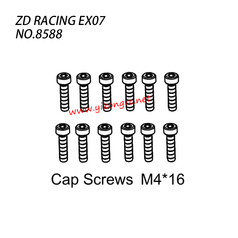 ZD RACING EX-07 RC Car Parts Cap Screws M4X16 8588