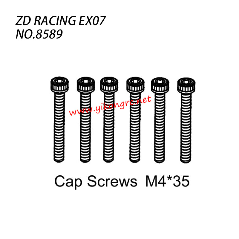 ZD RACING EX-07 RC Car Parts Cap Screws M4X35 8589
