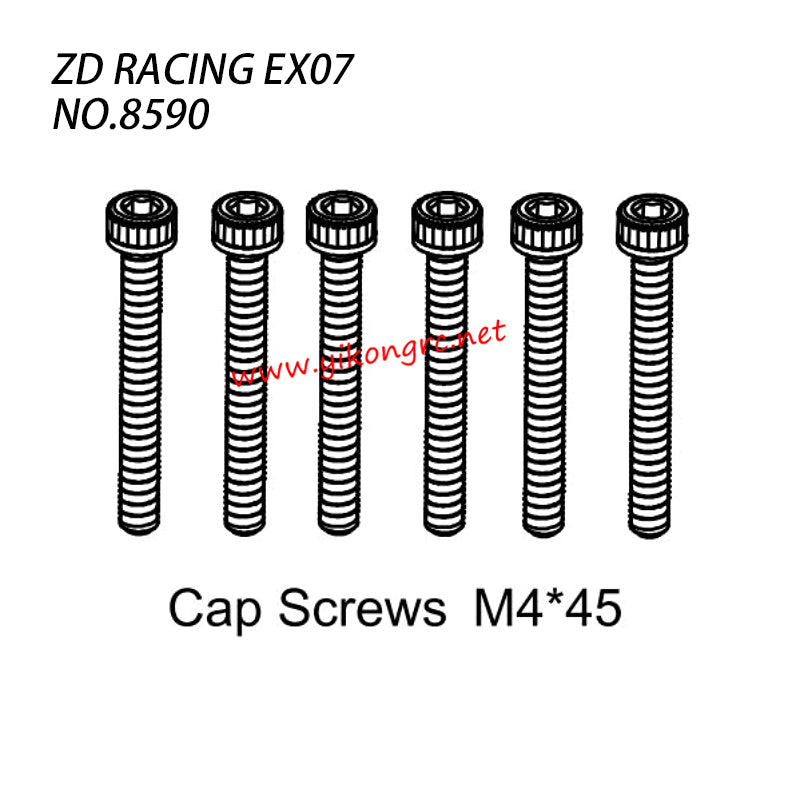 ZD RACING EX-07 RC Car Parts Cap Screws M4X45 8590