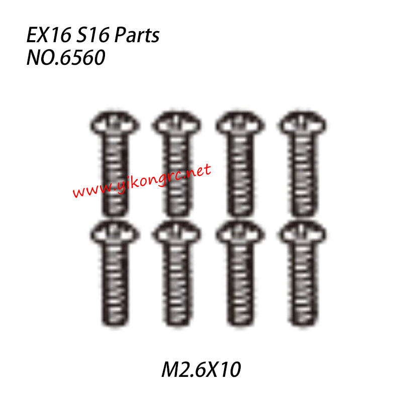 ZD RACING S16 Parts M2.6x10 Pan Self Tapping Screw Set 6560