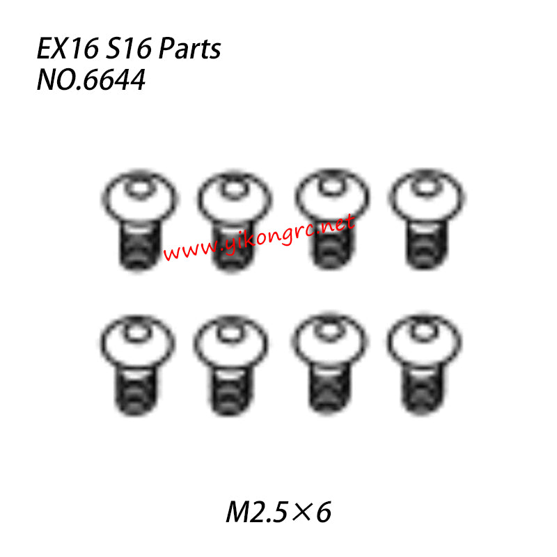ZD RACING S16 Rocket Parts M2.5×6 Button Head Screw 6644