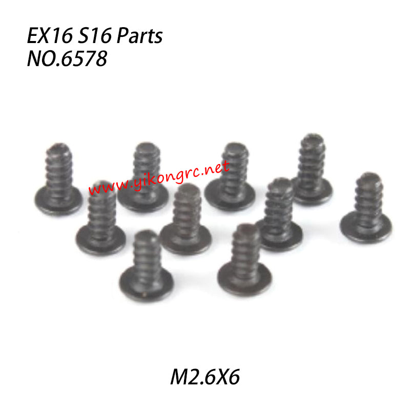 ZD RACING S16 Rocket Parts M2.6x6 Pan Self Tapping Screw Set 6578