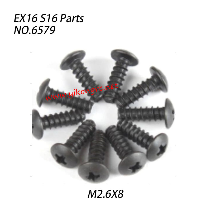 ZD RACING S16 Rocket Parts M2.6x8 Pan Self Tapping Screw Set 6579